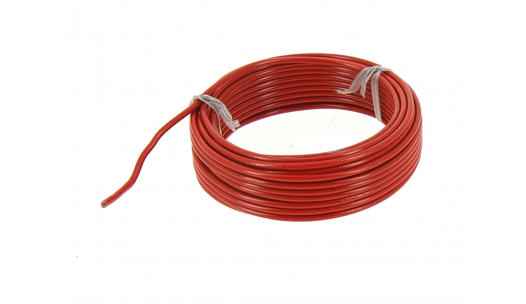 Fil Electrique H07V-K Rouge 1.5 mm² - Bobine de 10 m - Ref 204324 - Debflex