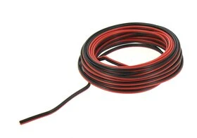 Cable HiFi 2 x 0.75 mm² Rouge et Noir - Bobine de 10 m - Ref 213320 - Debflex