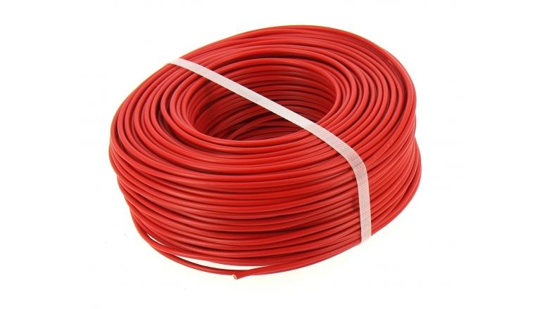 Fil Electrique H07V-U Rouge 2.5 mm² - Bobine de 100 m - Ref 8324594S - Miguelez