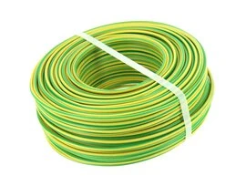 Fil Electrique H07V-U Jaune et Vert 2.5 mm² - Bobine de 100 m - Ref 8324586S - Miguelez