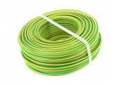 Fil Electrique H07V-U Jaune et Vert 2.5 mm² - Bobine de 100 m - Ref 8324586S - Miguelez