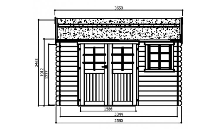 Abri de jardin en Bois ARLES Solid 7.17 m² S8319