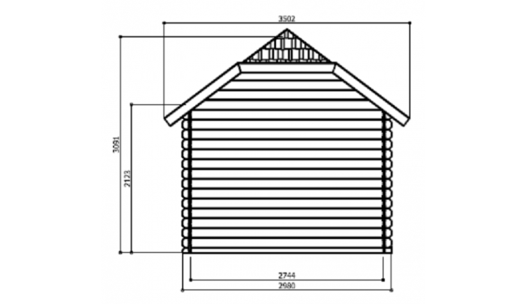 Abri de jardin en Bois YORK Solid 7.53 m² S8509