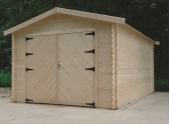 Garage en Bois Solid 16.20 m² avec porte battante S8331