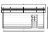 Garage en Bois TORINO Solid 20.06 m² avec Porte Sectionnelle S8248