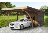 Carport en Bois Autoclave EPINAL 1 Véhicule Solid 7 m² S7754