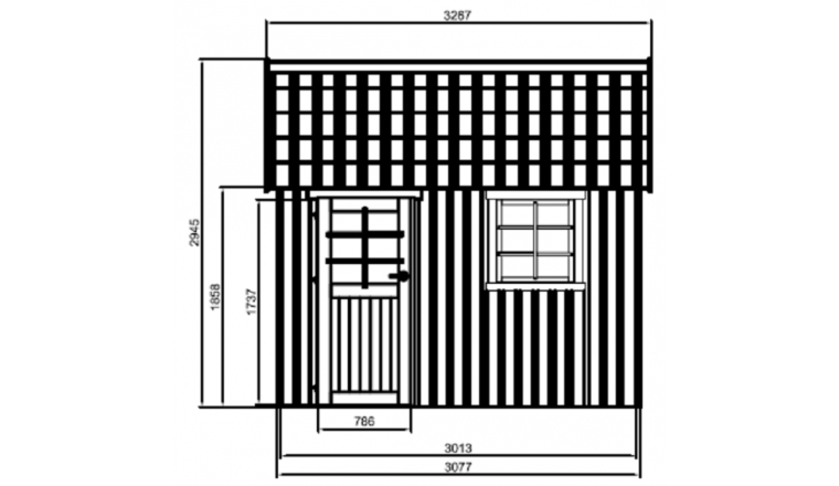 Abri de Jardin en Bois OLERON Solid 6.12 m² S8717