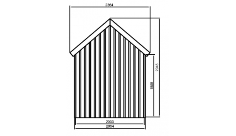 Abri de Jardin en Bois OLERON Solid 6.12 m² S8717