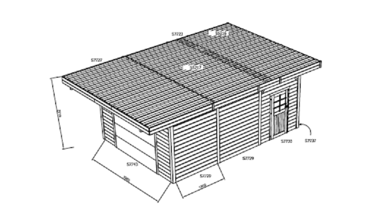 Garage en bois autoclave SAINT DIE 1 véhicule Solid 21 m² Solid - S7756