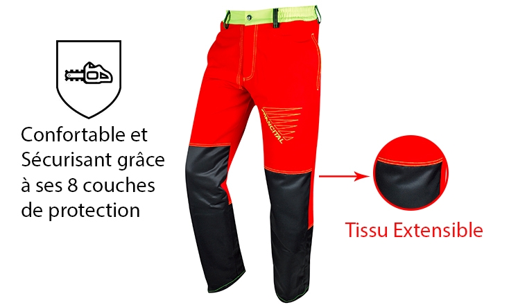 Pantalon de Bûcheron Prior Move S à 2XL Anti-Coupure Type A Classe 1 - Francital