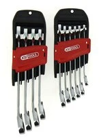 Jeu de 10 Clés mixte à Cliquet 8 à 19 mm en Chrome - Ref 503.4620 - KS Tools