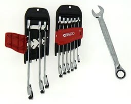 Jeu de 10 Clés mixte à Cliquet 8 à 19 mm en Chrome - Ref 503.4620 - KS Tools