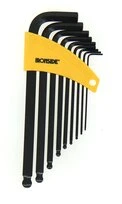 Assortiment de 9 clés mâle 6 pans à bout rond - 1.5 à 10 mm - Ref 114008 - Ironside