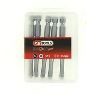 Boîte de 5 Embouts de Vissage 1/4" PZ3 x 75 mm - Ref 918.3261 - KS Tools