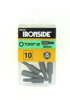 Boîte de 5 Embouts de Vissage 1/4" T20 x 25 mm - Ref 244163 - Ironside