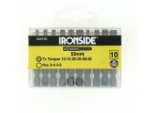 Boîte de 10 Embouts de Vissage 1/4" Torx Percé et Hexagonale - Ref 244105 - Ironside