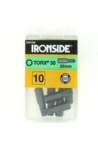 Boîte de 10 Embouts de Vissage 1/4" T30 x 25 mm - Ref 244165 - Ironside