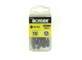 Boîte de 10 Embouts de Vissage 1/4" Fente 5.5 x 25 mm - Ref 244174 - Ironside