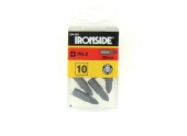 Boîte de 10 Embouts de Vissage 1/4" PH 2 x 25 mm - Ref 244155 - Ironside