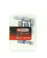 Boîte de 5 Embouts de Vissage 1/4" PZ2 x 25 mm - Ref 918.3211 - KS Tools