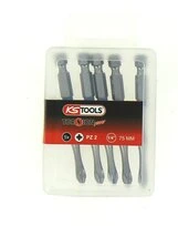 Boîte de 5 Embouts de Vissage 1/4" PZ2 x 75 mm - Ref 918.3256 - KS Tools