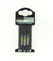 Boîte de 3 Embouts de Vissage 1/4" Torx T15 x 25 mm - Ref 9830P001500 - Riss