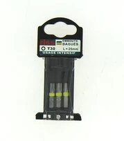 Boîte de 3 Embouts de Vissage 1/4" Torx T30 x 25 mm - Ref 9830P003000 - Riss