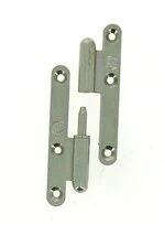Paumelle à bouts Ronds en Acier Bichromaté 95x45 mm - Gauche - Ref 530170 - Industrielle de Sedan