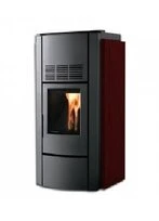 Poêle à Granulés Palazzetti AIDA métal Bordeaux 6 kW