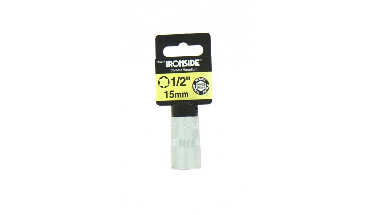 Douille 1/2" en Chrome 15 mm - Ref 16515 - TOLSEN