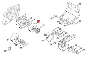 Pignon d'entraînement de chaîne 3/8" - 7 Dents pour tronçonneuse Stihl - Ref 1119-640-2000