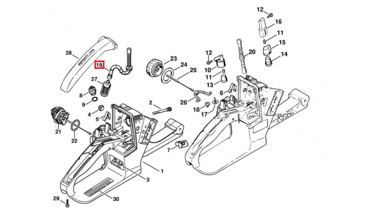 Durite d'Aspiration de Carburant pour Tronçonneuse 024, 026 et MS 260 Stihl - Ref 1121-358-7700