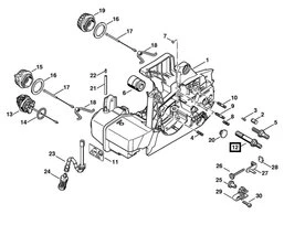 Vis d'Assemble Moteur pour tronçonneuse 029, 039, MS290, MS 310 et MS 390 Stihl - Ref 1127-664-2405 