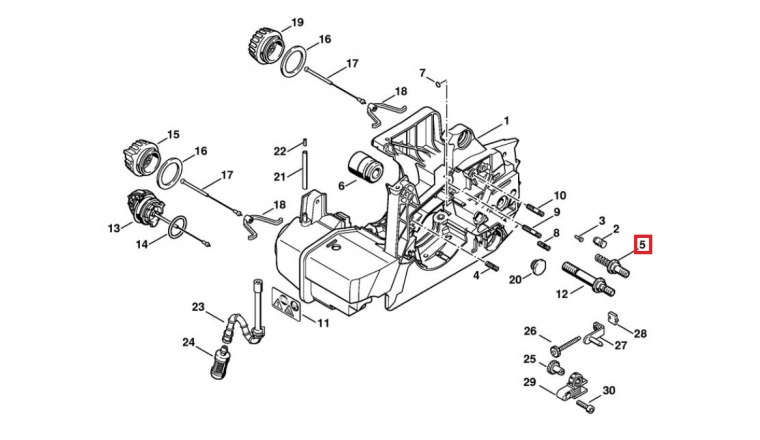 Vis d'Assemblage Moteur pour Tronçonneuse Stihl - Ref 1127-664-2400