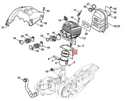Joint de Cylindre pour découpeuse Thermique TS 700 et TS 800 Stihl - Ref 4224-029-2302