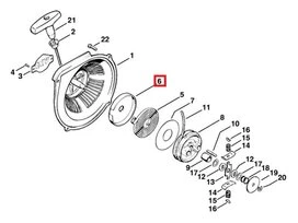 Carter de Ressort de Rappel pour Tronçonneuse Stihl - Ref 1107-037-8001
