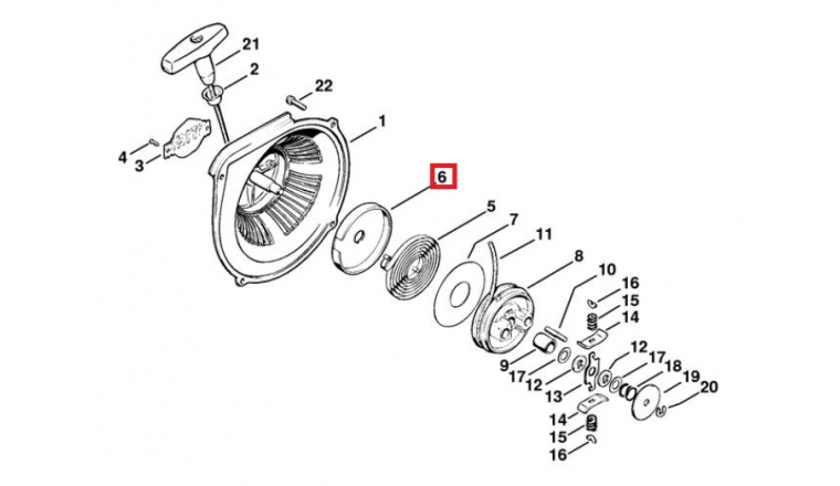 Carter de Ressort de Rappel pour Tronçonneuse Stihl - Ref 1107-037-8001