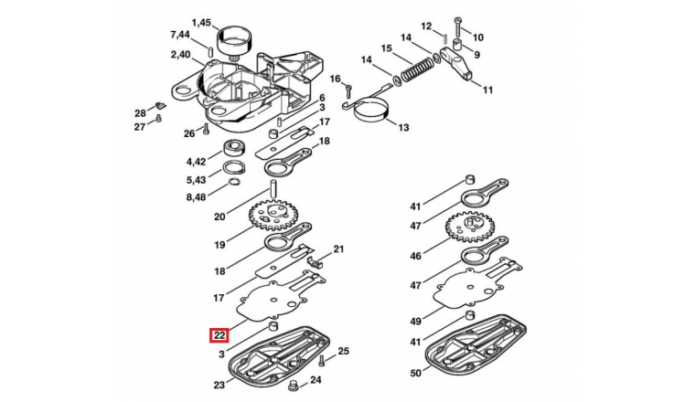 Joint de Couvercle pour Carter de Réducteur Taille Haie Stihl - Ref 4226 649 0302