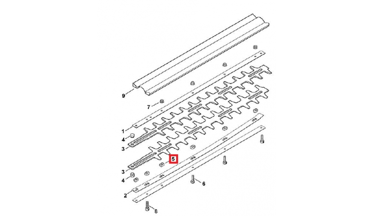 Coulisseau pour couteau de Taille Haie Stihl - Ref 4226-648-6700