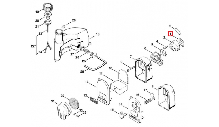 Joint de carburateur pour Taille Haie et souffleur Thermique Stihl - Ref 4210-129-0500