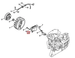Module d'Allumage pour Tronçonneuse MS 270 et MS 280 Stihl - Ref 1133-400-1350