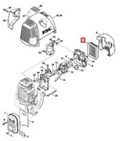 Filtre à Air pour Machine Thermique BT 121, FS 250 ... Stihl - Ref 4134-141-0300