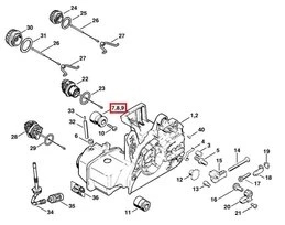 SilentBloc pour Tronçonneuse 021, MS 210, MS 390 ... Stihl - Ref 1123-790-9900