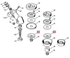 Rondelle de Pression pour Débroussailleuse FS 480, FS 220... Stihl - Ref 4128-713-1600