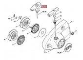 Poignée de lanceur pour Découpeuse thermique TS 350, TS 420... Stihl - Ref 0000-190-3414