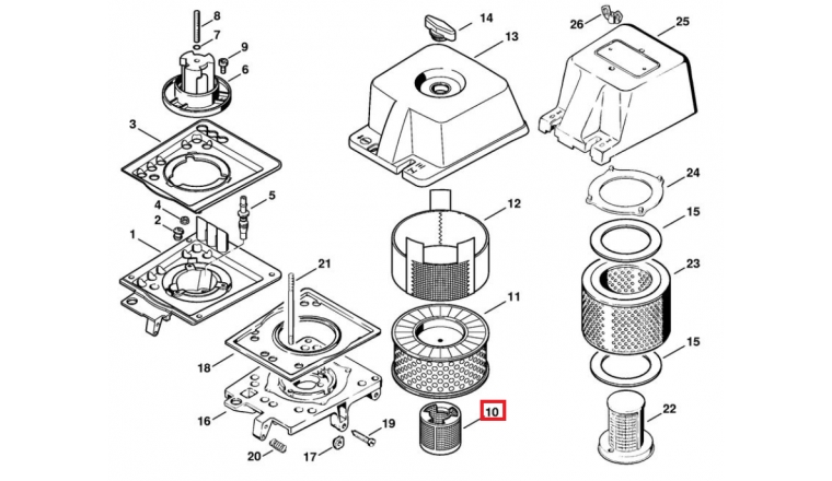 Filtre à Air additionnel pour Découpeuse thermique TS 460, TS 510 et TS 760 Stihl - Ref 4221-140-1800