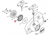 Ressort de rappel de lanceur pour Découpeuse Thermique TS 410, TS 420 ... Stihl - Ref 4224-190-0600