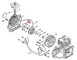 Ressort de Rappel pour SP 200, FS 380, BT 121 ... Stihl - Ref 4134-190-0601