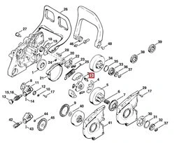 Ressort de tension pour Tronçonneuse 028, 032, 041 ... Stihl - Ref 0000-997-5811