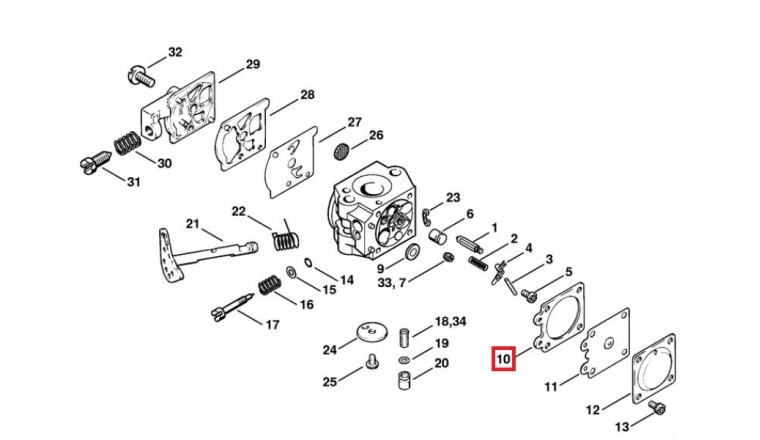 Joint de Carburateur pour 026, FR 106, MS 250, MS 260 ... Stihl - Ref 1120-129-0900